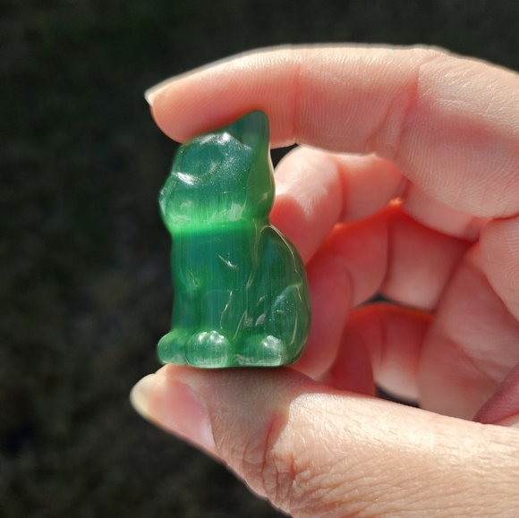 mini cat eye cat carving - Picture 4 of 9